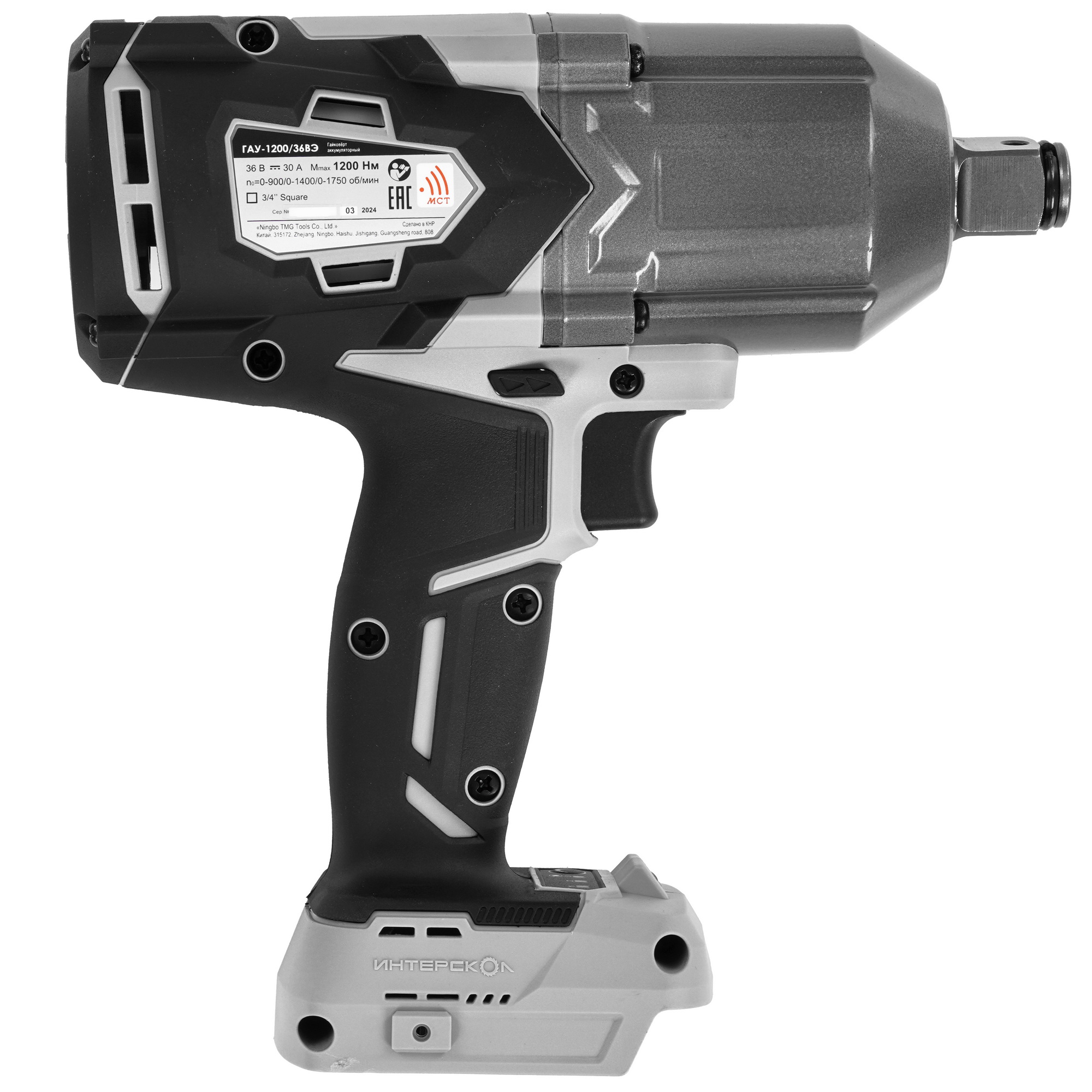 Гайковерт Интерскол ГАУ-1200/36ВЭ   , Без ЗУ, Без АКБ 9150350 STDN-0061961 - Вид №1