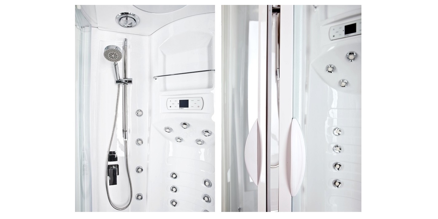 Душевая кабина Aquanet Fiji 95x95 с паром, прозрачное стекло 172258 - Вид №3