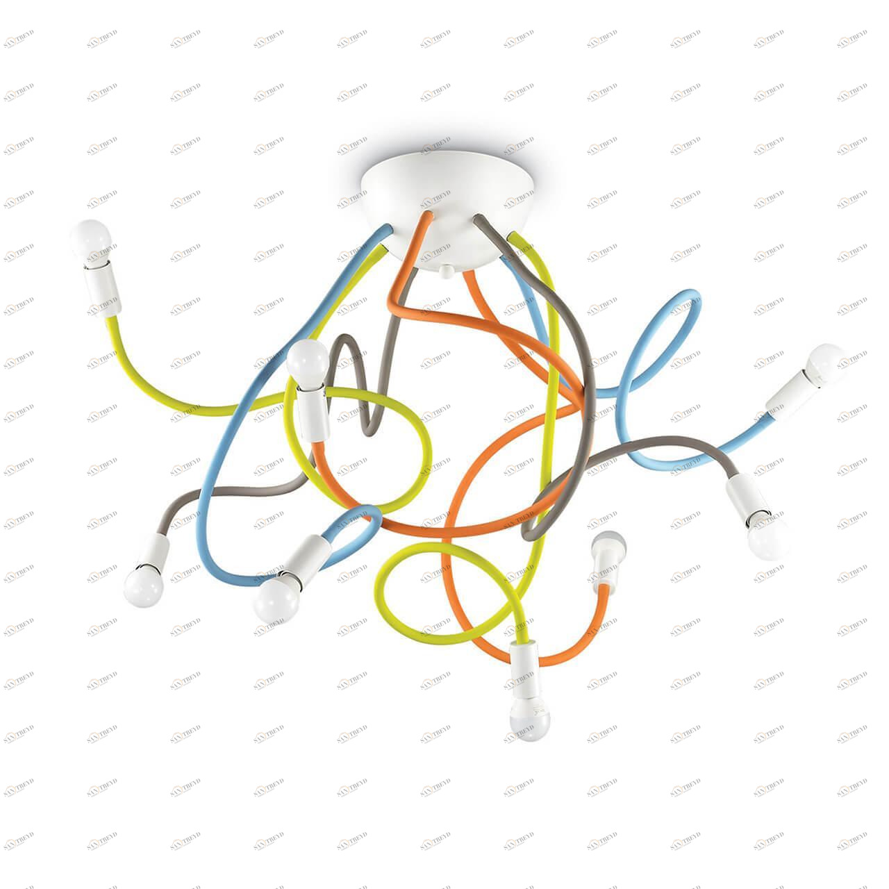 Люстра потолочная детская Multiflex Color IDEAL LUX  326531 Желтый;оранжевый;голубой 