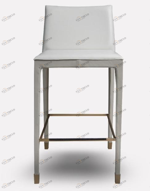 MORADA Высокий кожаный табурет со спинкой Cubé Cube bsl