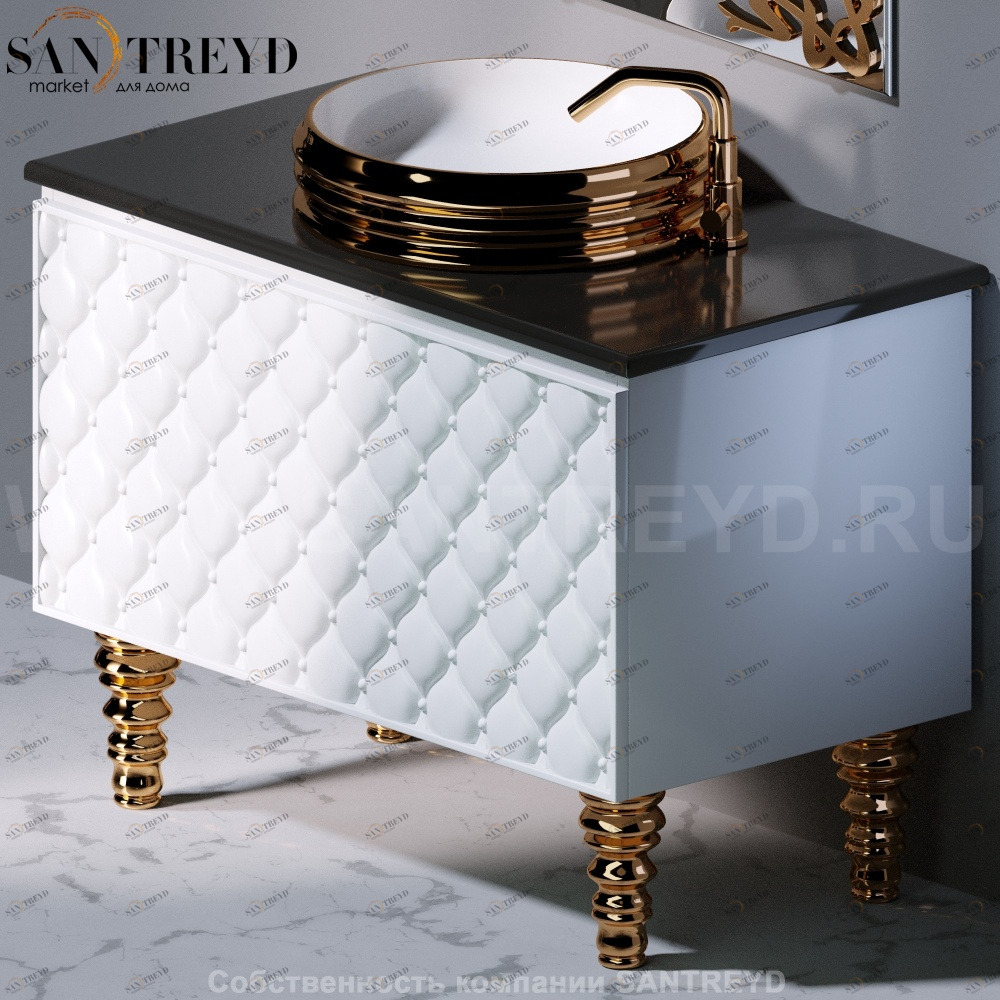 Ящик C290C CLASS с белым фасадом и белыми вставками AeT ITALIA GLASS C290C100