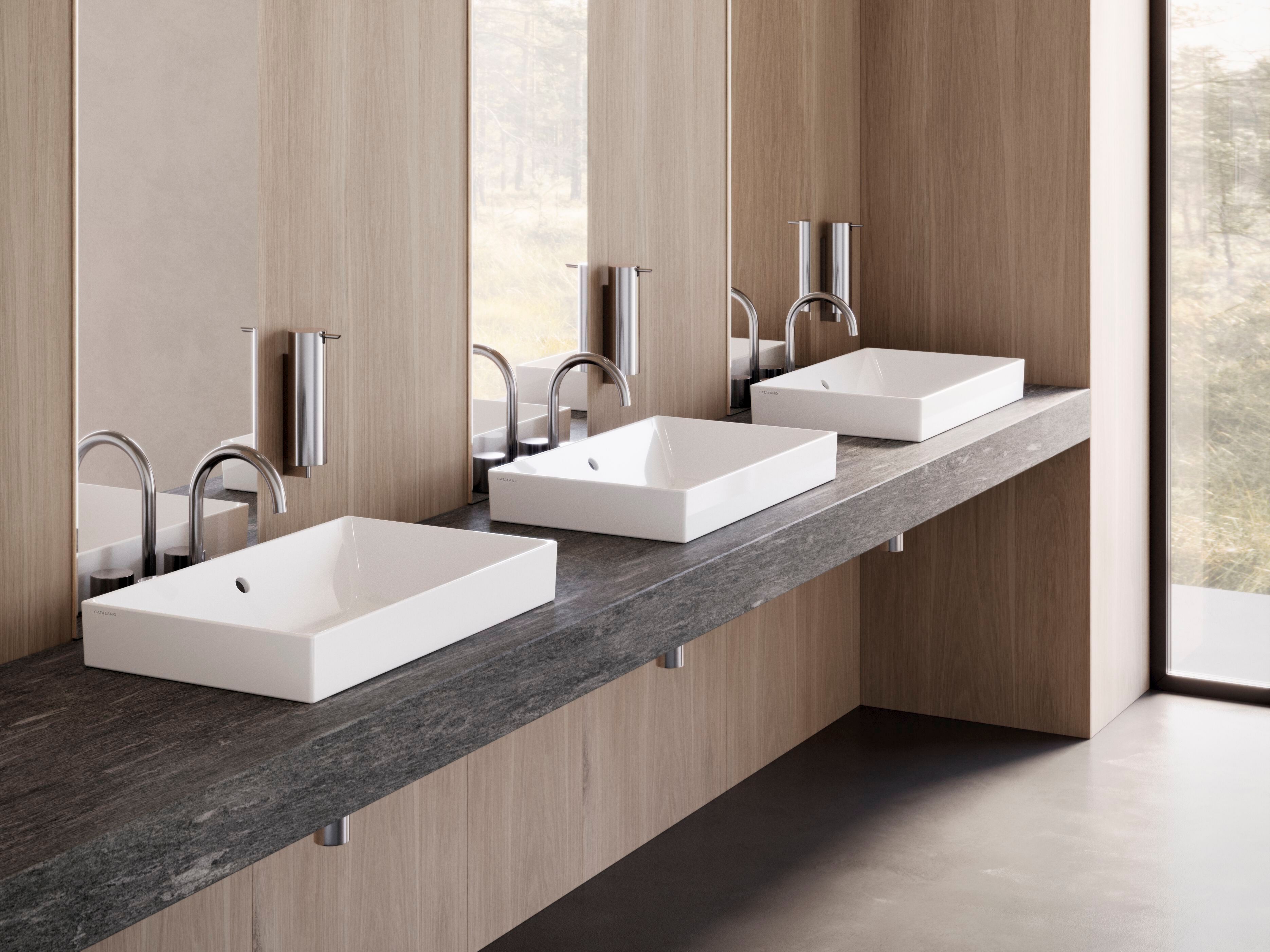 Прямоугольный одношаговый умывальник CERAMICA CATALANO ноль ARCH-00149516 - Вид №1