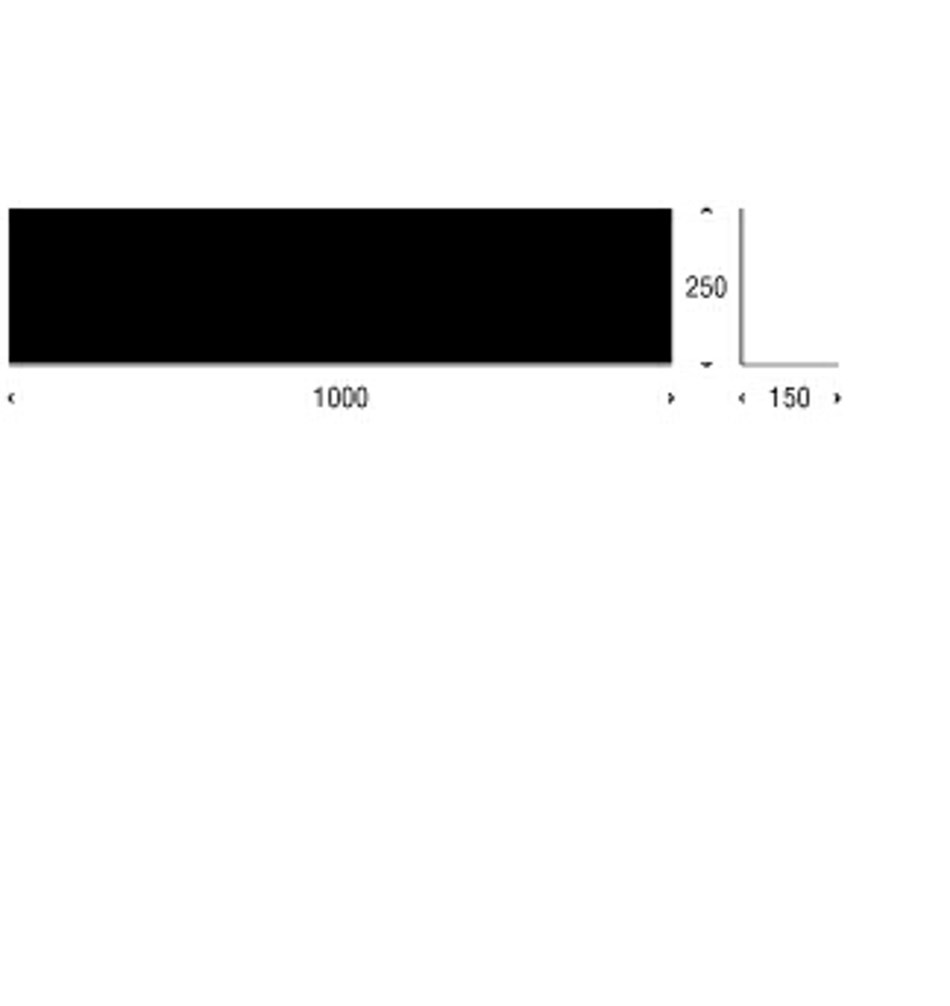 FROST Полка 4026 25x15x100cм » чёрная Алюминий Черный U4026-B  - Вид №3