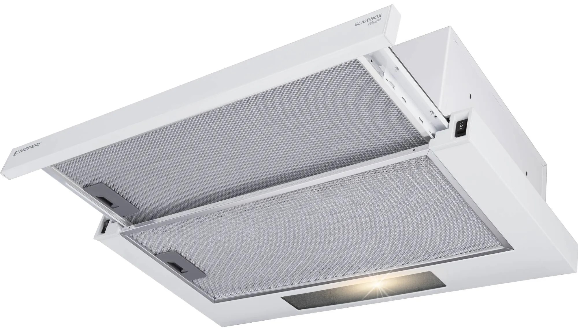 9168708 Вытяжка телескопическая Meferi SLIDEBOX60WH POWER белый/белый STDN-0128147 - Вид №3