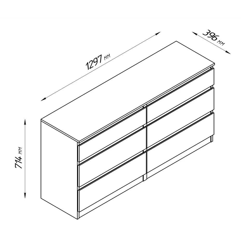 Комод Santreyd Праксис с 6 ящиками для эргономичного хранения 89393051 STLM-1522233 - Вид №5