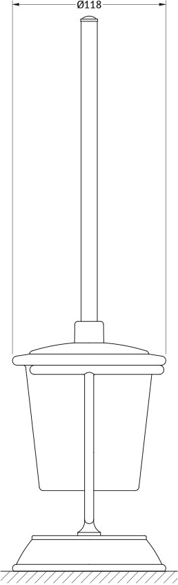 UNI 060 Держатель с туалетным ершом с крышкой напольный FBS Universal - Вид №1