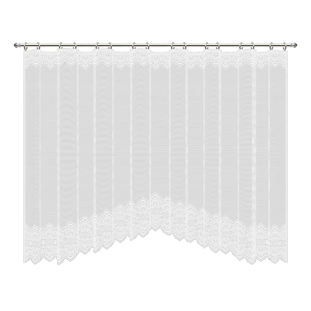 Тюль на ленте для кухни «Гера» 285x160 см цвет белый 82633556 STLM-2030285 Santreyd 