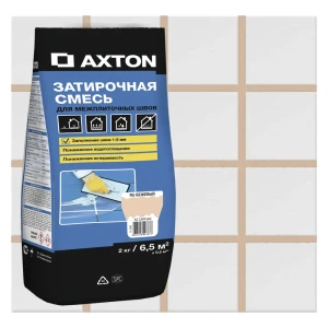 Затирка цементная Axton А.300 цвет бежевый 2 кг 82454865 STLM-2139501