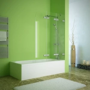 Шторка на ванну 120x160 GV-863A прозрачное стекло 6 мм GUTEWETTER TREND PEARL