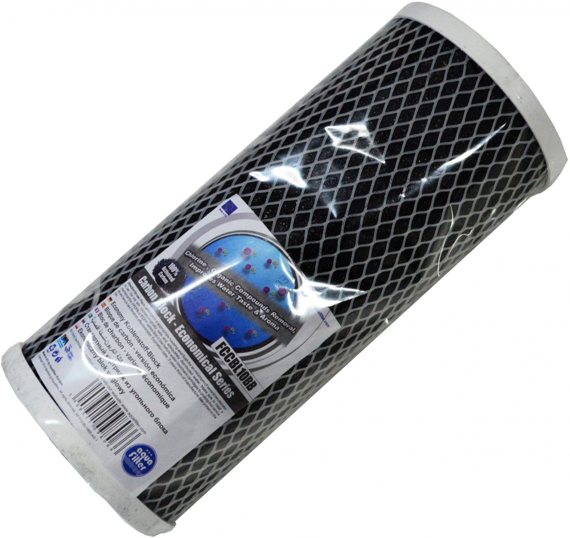 Картридж угольный, карбон-блок 10ВВ (активированный уголь) Aquafilter FCCBL10BB, 679 