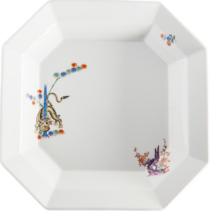 73630 Meissen Блюдо 28см "Желтый лев в старой манере росписи" (лим.вып.3/100, 2004г.) Фарфор 