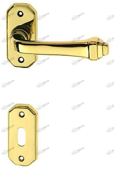 Pasini Ручка из латуни на розетке с замком Creola 1801 