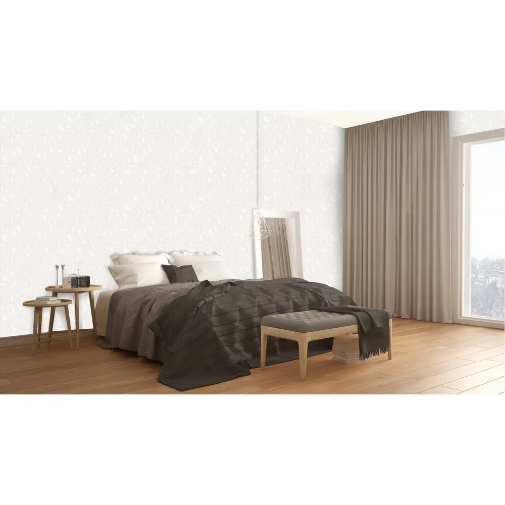 Обои флизелиновые Ornamy Орнелла серые 1.06 м 1091-00 STLM-2197560 - Вид №2