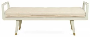 JOSÉ LEITE DE CASTRO Лакированная скамейка из дерева и ткани  10509793