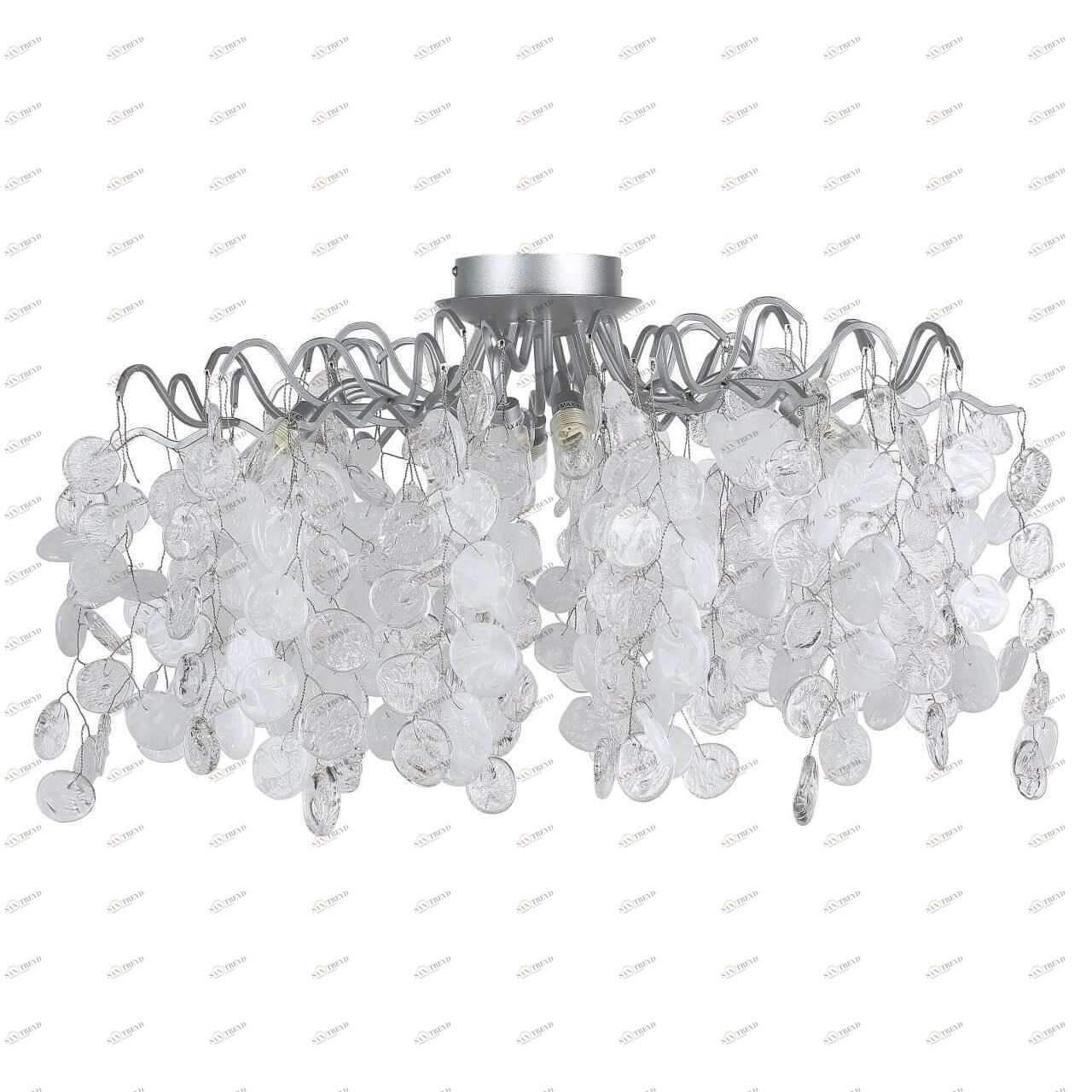 Потолочная люстра Crystal Lux Tenerife PL8 Silver CRYSTAL LUX ДИЗАЙНЕРСКИЕ, TENERIFE 00-3888679 Прозрачный;серебро 