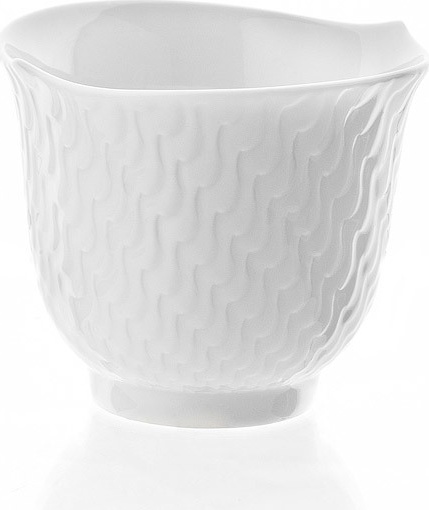 1044694 Meissen Стаканчик 6см "Игра волн, рельеф, белый" Фарфор, Керамика 