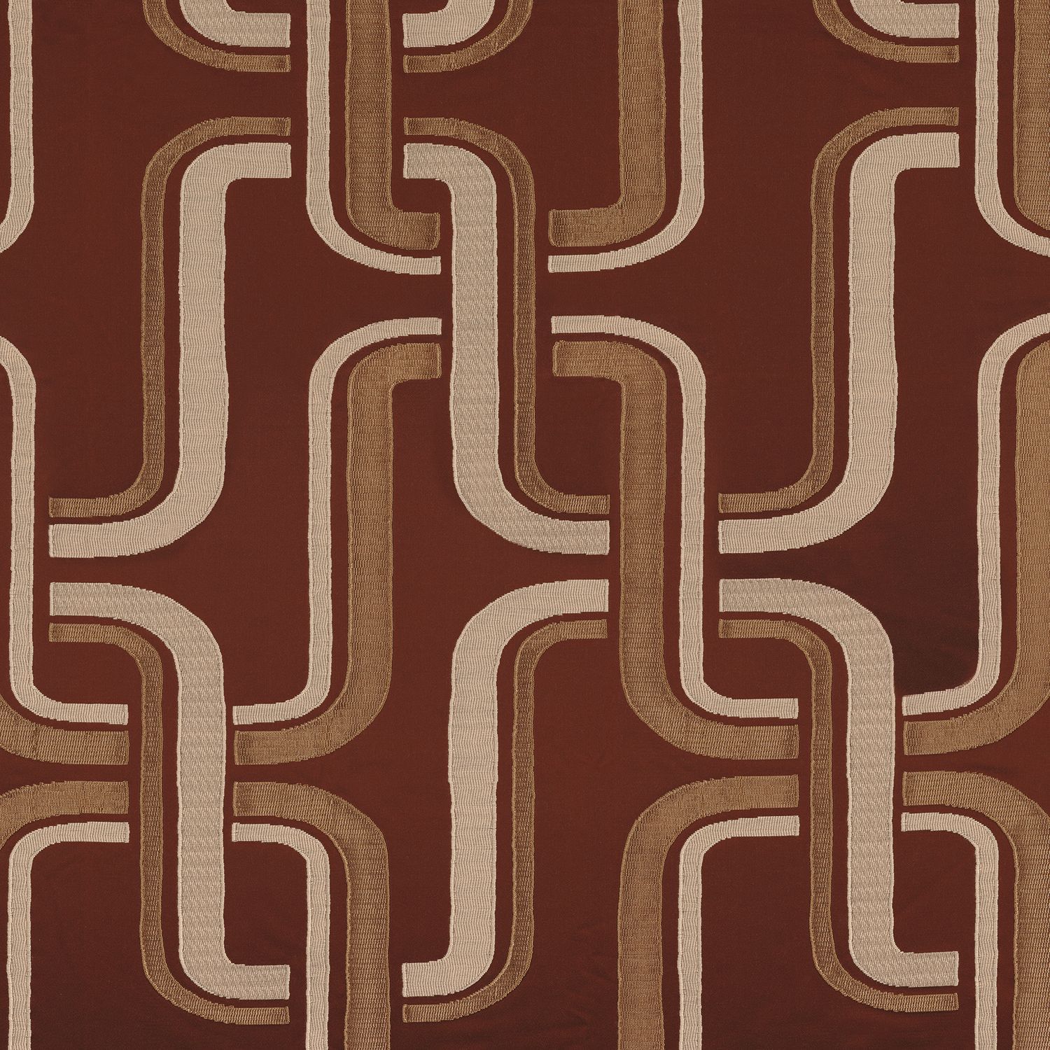 Жаккардовая ткань с графическим рисунком Casamance Luminescence ARCH-00117096 - Вид №16