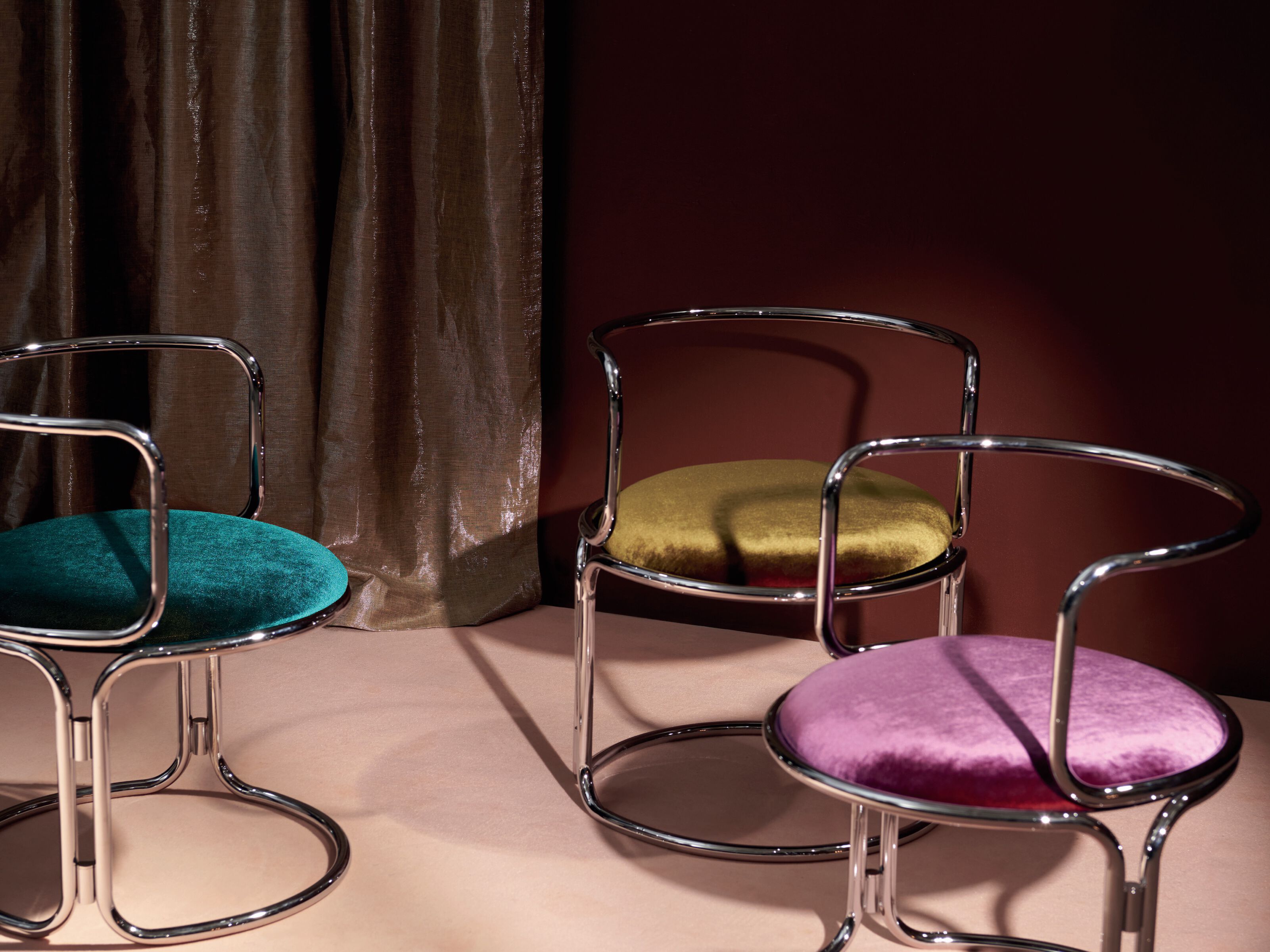 Бархатная однотонная ткань Élitis Palacio ARCH-00050120