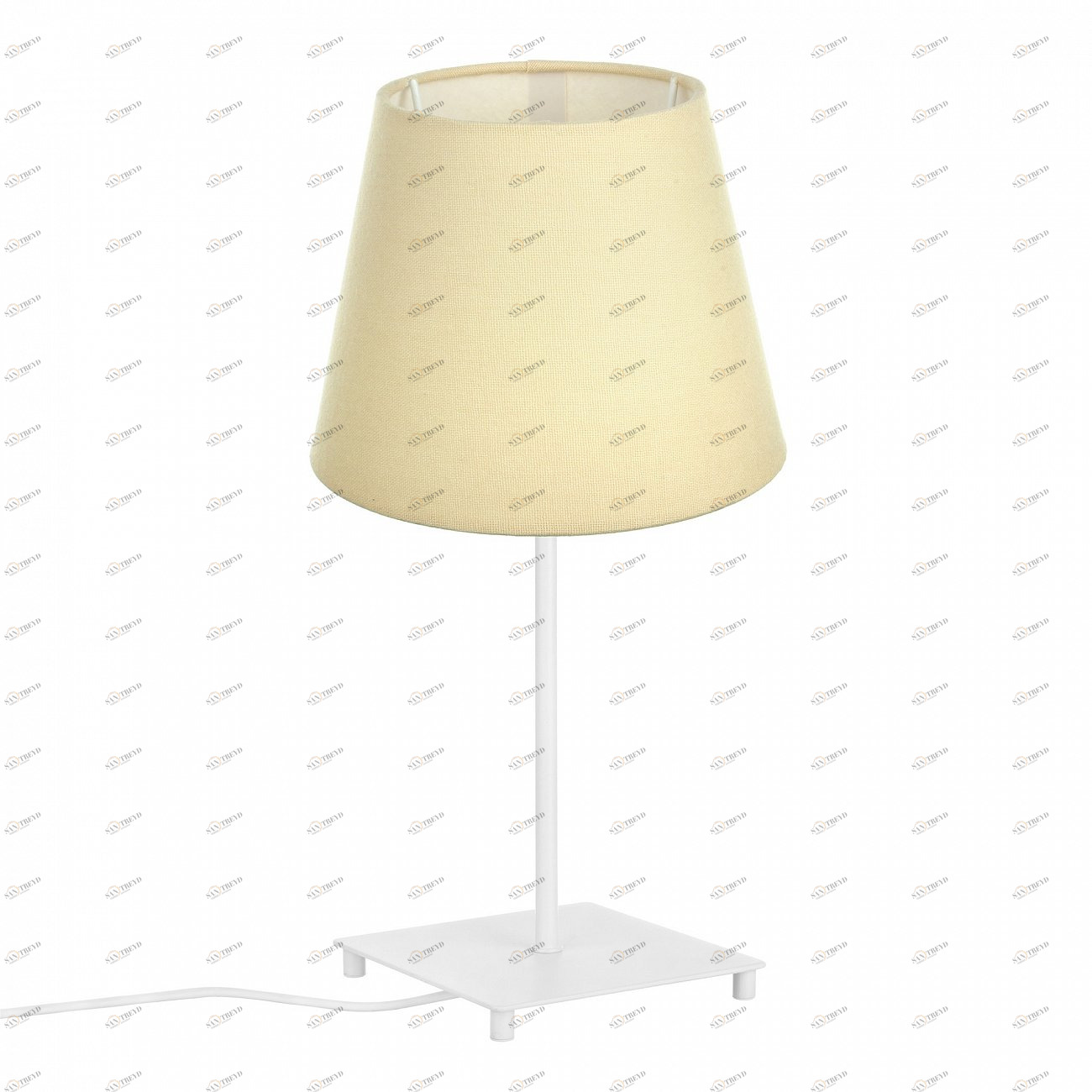 Настольная лампа с бежевым абажуром белая TLL.201.01.01.WH+CL1.T002 33 ИДЕИ ИНТЕРЬЕРНЫЕ, КЛАССИЧЕСКИЕ 00-3973756 Бежевый;белый Santreyd 