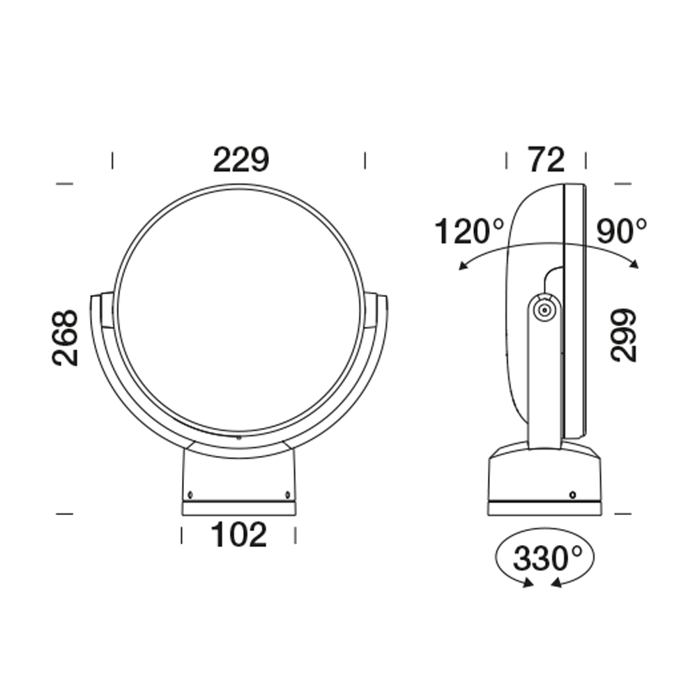8840418 Проектор Platek SUN Medium Proiettore  SUN Medium Floodlight - LED 3000K Street optic  - Вид №8