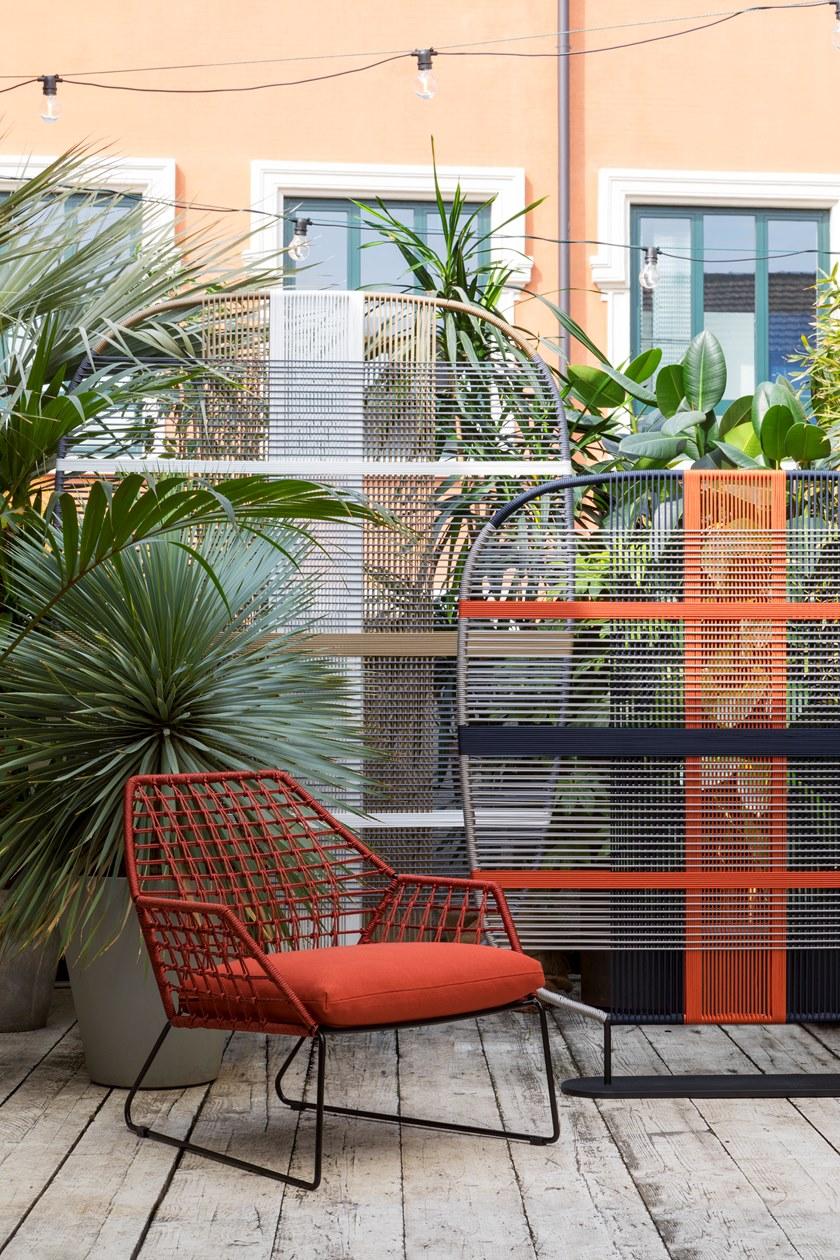 Saba Italia Садовое кресло из ткани и полиэтиленовых тросов New york soleil sun-id-1357286 - Вид №3