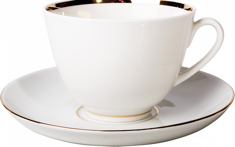 101393 Императорский фарфоровый завод Чашка чайная с блюдцем "Белоснежка" "Весенняя" Фарфор твердый 