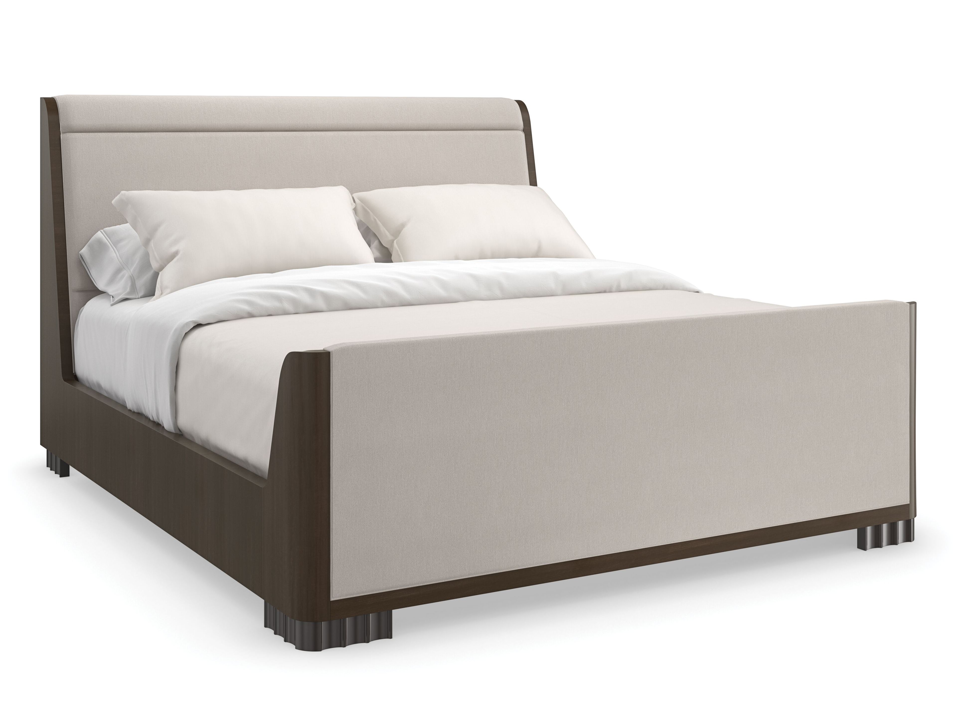 Двуспальная кровать размера "king-size" из ткани Caracole SLOW WAVE ARCH-00010115