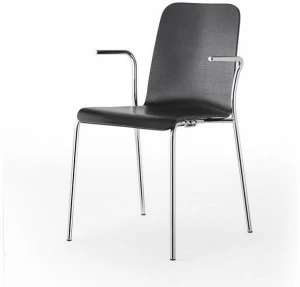 rosconi Стул штабелируемый из фанерованной древесины с подлокотниками Aticon