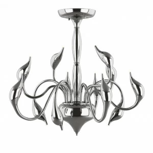 Потолочная люстра Lightstar Cigno Collo Ch 751024 LIGHTSTAR ДИЗАЙНЕРСКИЕ, CIGNO COLLO 058246 Хром