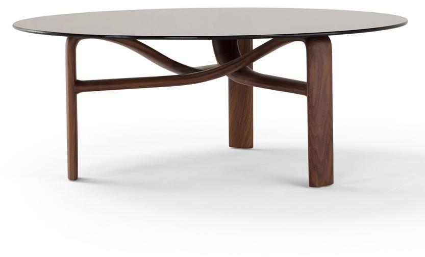 AMURA Круглый журнальный столик из дерева и стекла Twister sun-id-1394443 - Вид №2