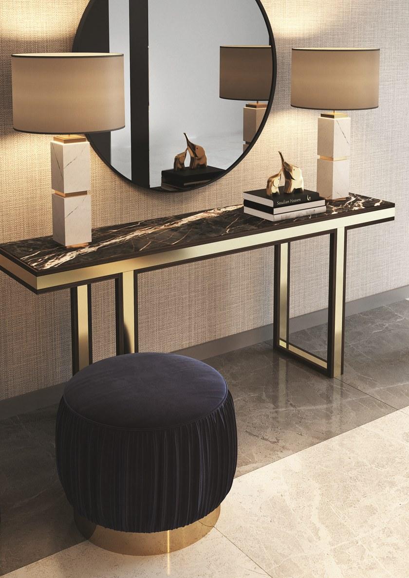 Laskasas Прямоугольная консоль из мрамора Pearl sun-id-1480123 - Вид №3