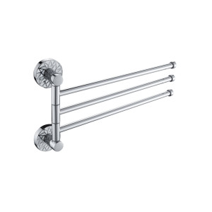 GFmark - Держатель полотенца поворотный, большой, тройной, с двойным креплением, с БЕЛОЙ МОЗАИКОЙ, код: 3212