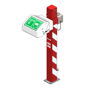 92270 Уличный нержавеющий отдельно стоящий глазной душ с подогревом, макс. -20°C SANELA