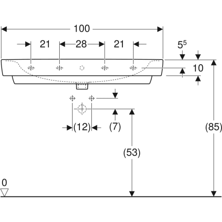 501.729.00.1 Накладная раковина Geberit Renova Plan Geberit  - Вид №38