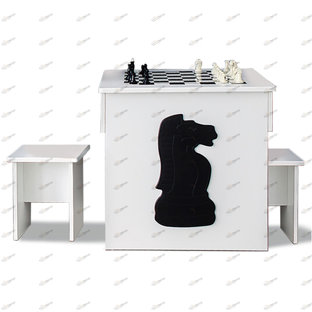 Детский игровой стол "Шахматы" МАНДАРИН ПРОДЛЕНКА 178749 Белый;черный Santreyd 