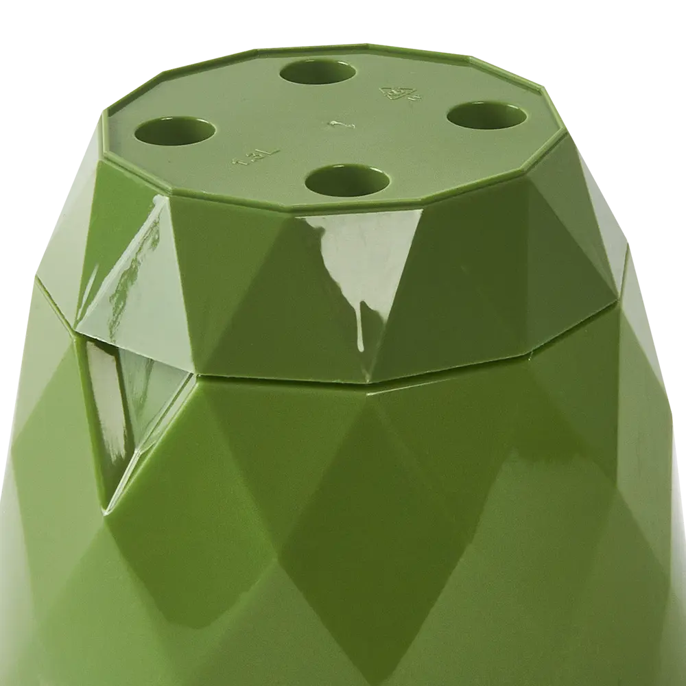 Горшок для цветов Homver Laurel ø14.5 h12.5 см v1.3 л пластик зеленый STLM-2121970 - Вид №3