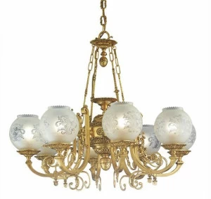Possoni Illuminazione Люстра из атласа из французского золота с очками Mary 776/8
