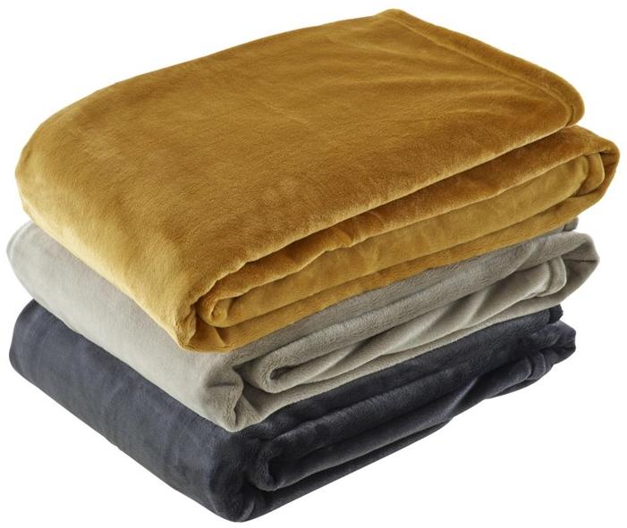 Ligne Roset Однотонный плед из полиэстера  11021067/68/69  - Вид №1