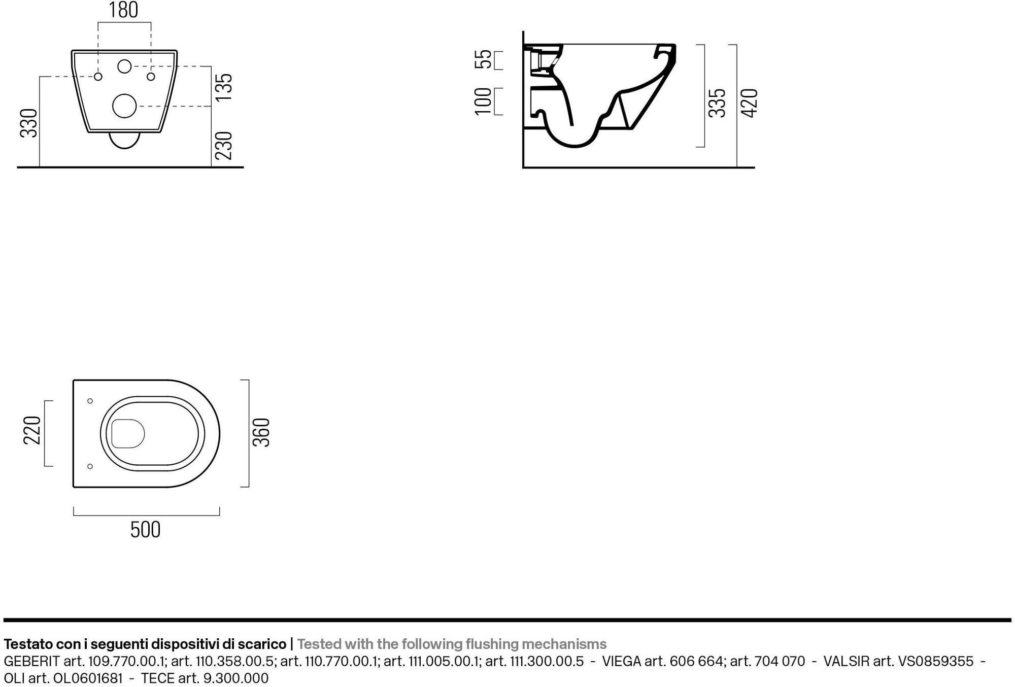 891811 Подвесной унитаз настенный Белый GSI ceramica Kube Италия - Вид №2