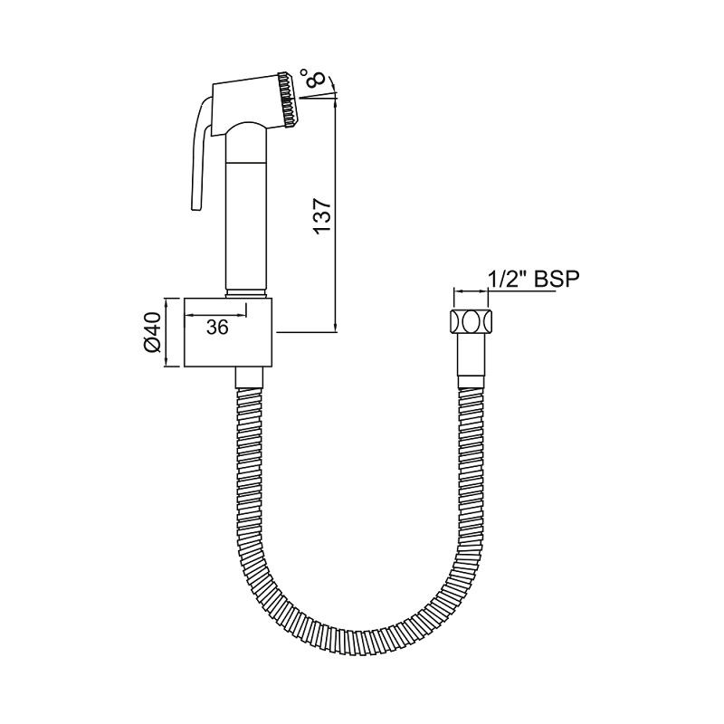ALD-CHR-573 Комплект гигиенический Jaquar Allied Santreyd  - Вид №1