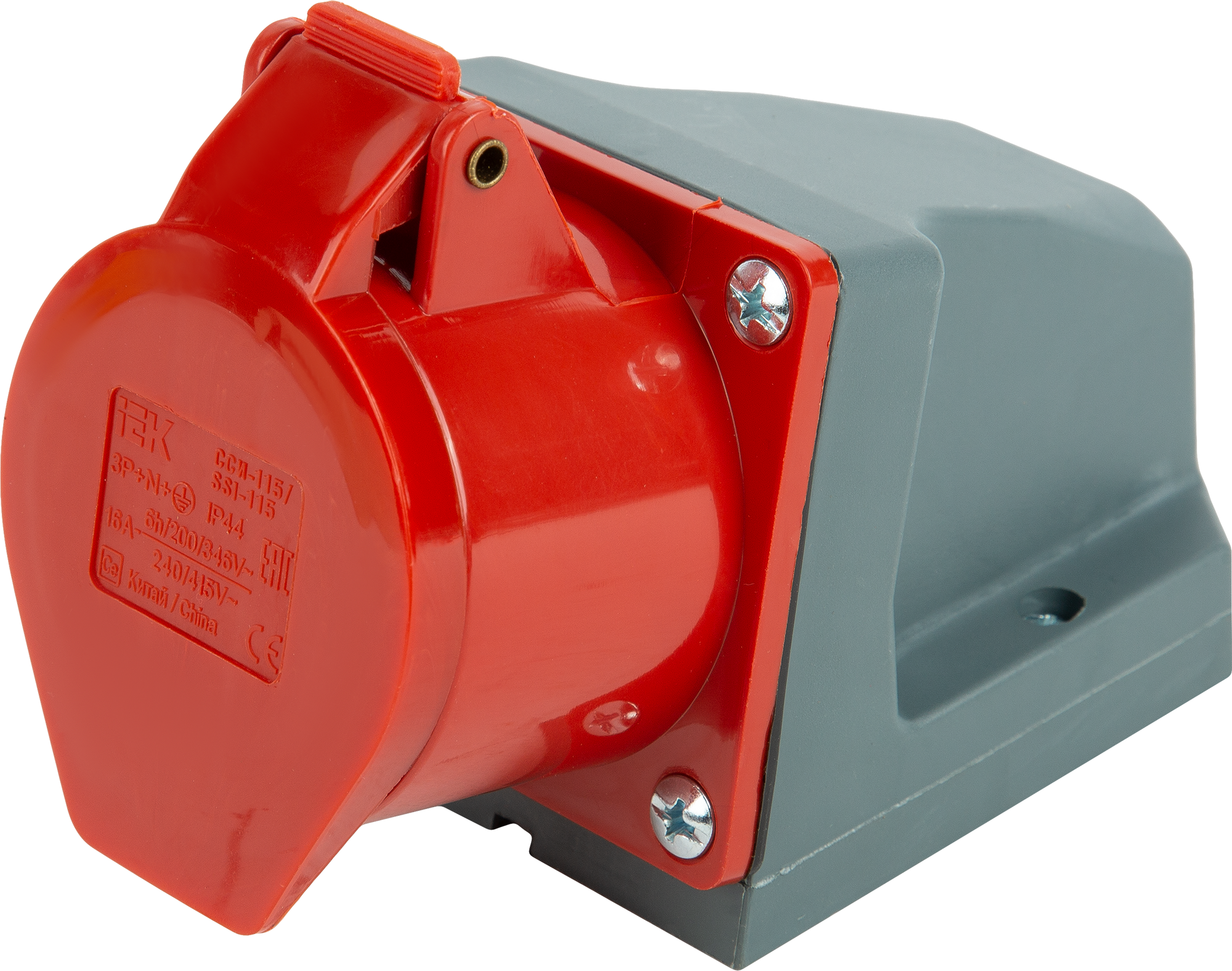 Силовая розетка IEK 16А 380В с заземлением и влагозащитой 11869588 STLM-0001553