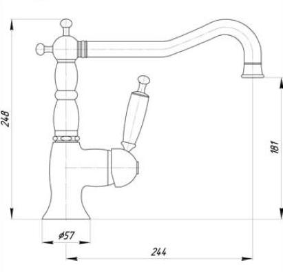 ML.CUC-6382.BI.CRDO Смеситель Migliore Oxford - Вид №1