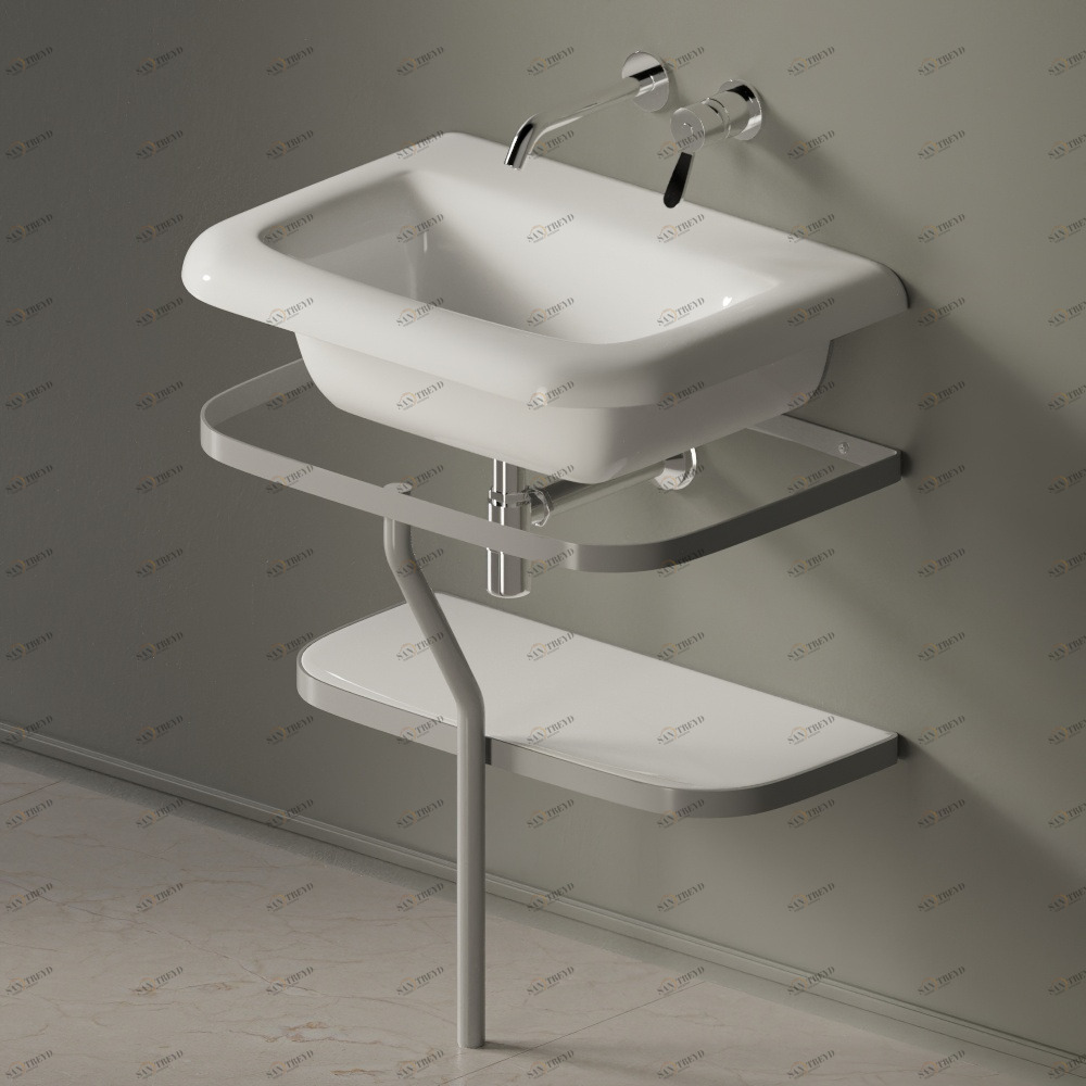 Металлическая консоль для раковины OTTOCENTO светло-серая Agape ACER0767L