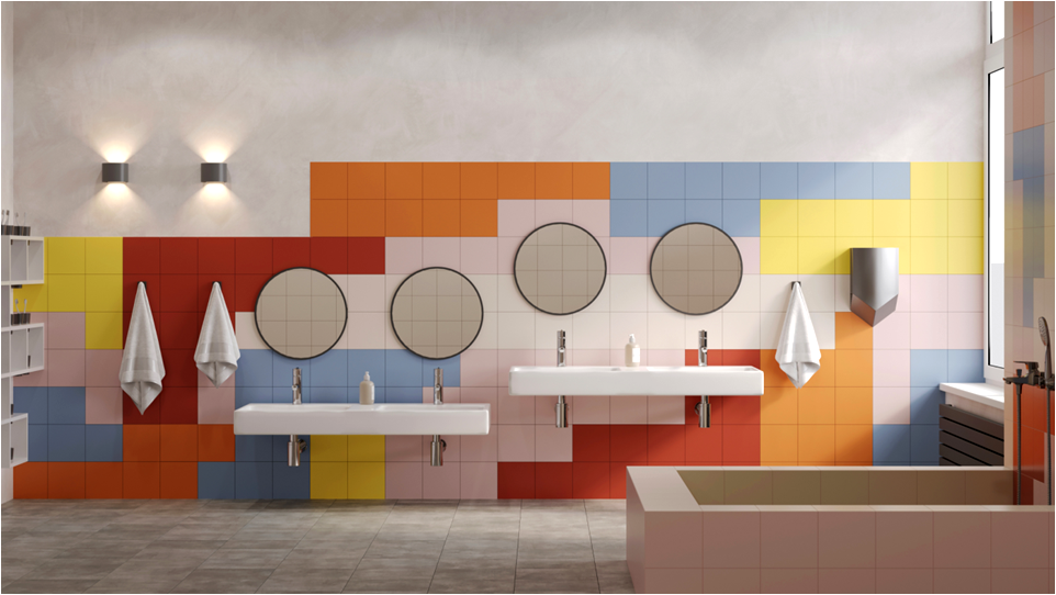 Плитка керамическая Axima Вегас 20x20 см голубая матовая для ванной 86353914 STLM-0068027 - Вид №1