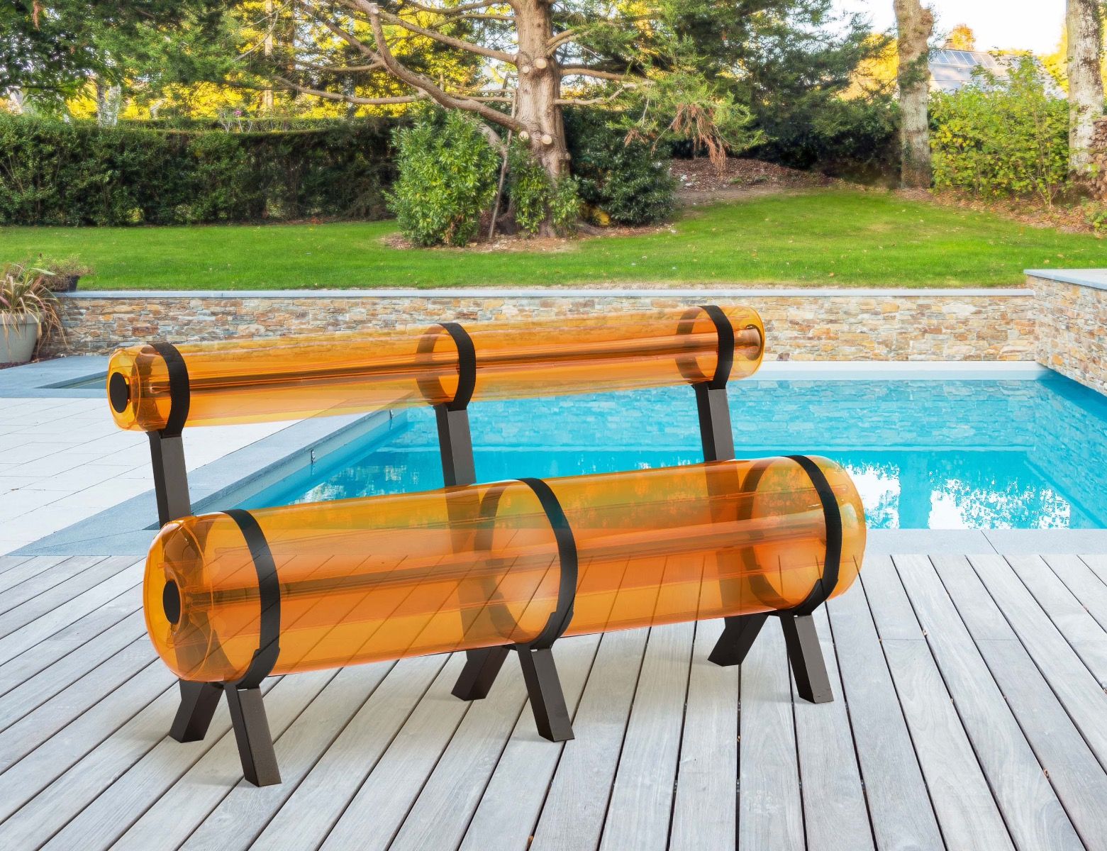 MOJOW ZIBA скамейка 1м50 Оранжевый BZCN1505OC - Вид №1