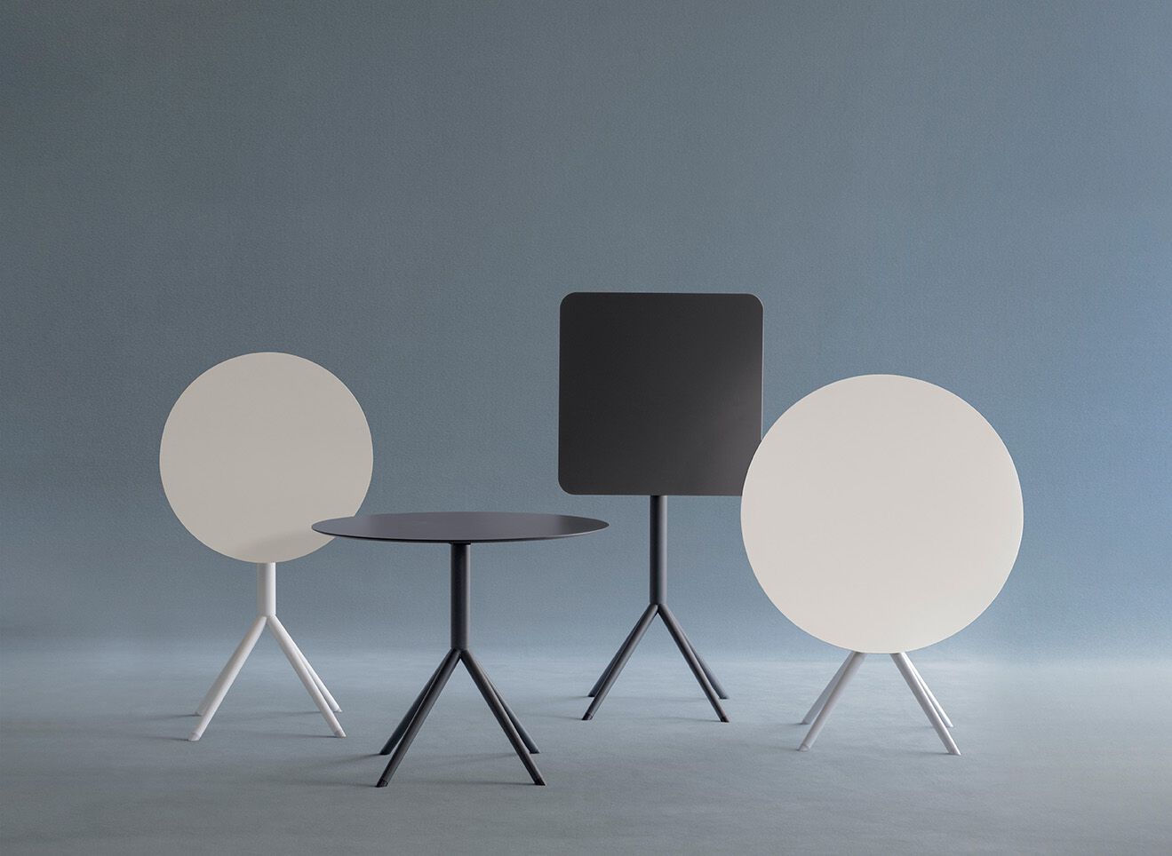 Высокий квадратный стол с откидным верхом из HPL Potocco OTX ARCH-00122429 - Вид №1