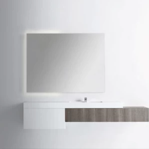 Комбинация ванной комнаты S109 в отделке Dip 58 Milltek/Bianco/Tranchè Argilla MILLDUE SINTESI