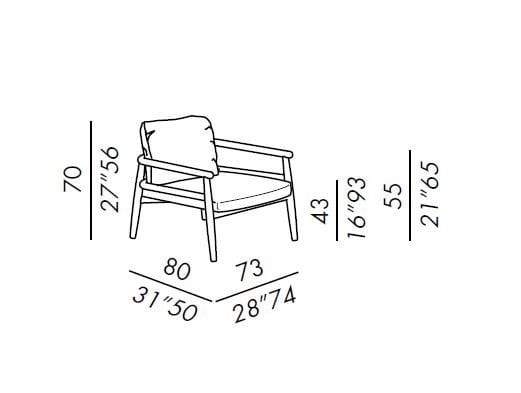 Кожаное кресло с подлокотниками Meridiani Тереза ARCH-00133493 - Вид №5