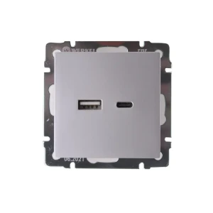 Розетка USB встраиваемая Werkel W1171806 серебряный