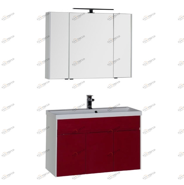 Комплект мебели Aquanet Латина 100 бордо 00181089